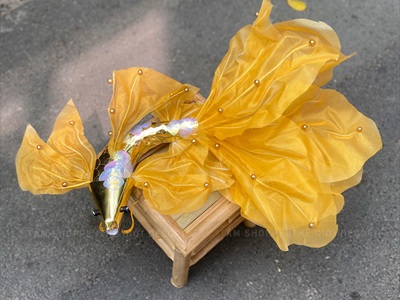 Mô hình cá chép decor thân xốp gắn ngọc [Dáng thon - Nhiều màu] mình 28cm D60cm TCV-CA-07